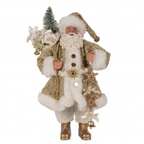 265588 Christmas Decoration Figurine Santa Claus 27 cm Gold colored Plastic