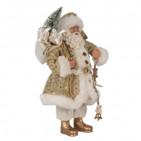 265588 Figure de Noël Père Noël 27 cm Couleur or Plastique