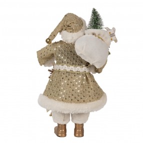 265588 Statuetta decorativa di Natale Babbo Natale  27 cm Color oro Plastica