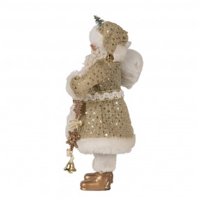 265588 Figure de Noël Père Noël 27 cm Couleur or Plastique