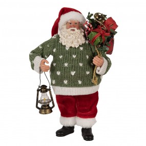 265592 Figure de Noël Père Noël 27 cm Vert Rouge Plastique