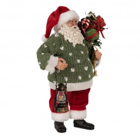 265592 Figure de Noël Père Noël 27 cm Vert Rouge Plastique