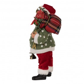 265592 Figure de Noël Père Noël 27 cm Vert Rouge Plastique