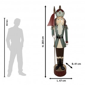 25CCY0001 Figur Nussknacker 203 cm Grün Metall Weihnachtsdekoration