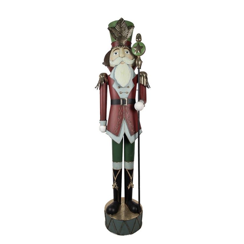 5CCY0002 Figur Nussknacker 202 cm Rot Metall Weihnachtsdekoration