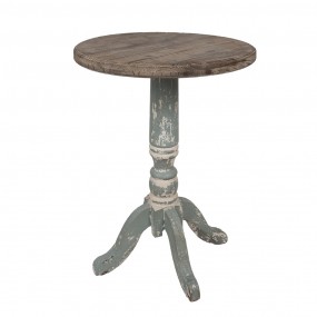 25H0704 Side Table Ø 48x65 cm Brown Grey Wood Round