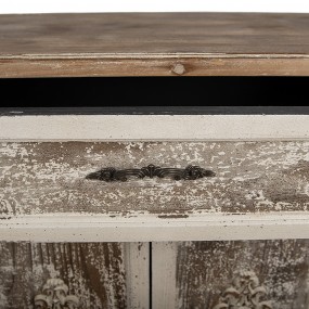 25H0705 Buffet 120x40x97 cm Marron Gris Bois Étagère murale