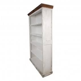 25H0708W Bibliothèque 120x36x195 cm Blanc Bois Armoire