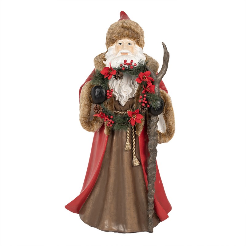 5PR0138 Decorazione natalizia con illuminazione a LED Babbo Natale  65x49x122 cm Rosso Plastica