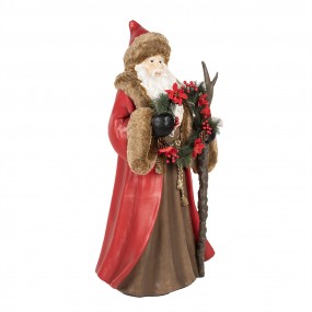 25PR0138 Décoration de Noël avec éclairage LED Père Noël 65x49x122 cm Rouge Plastique