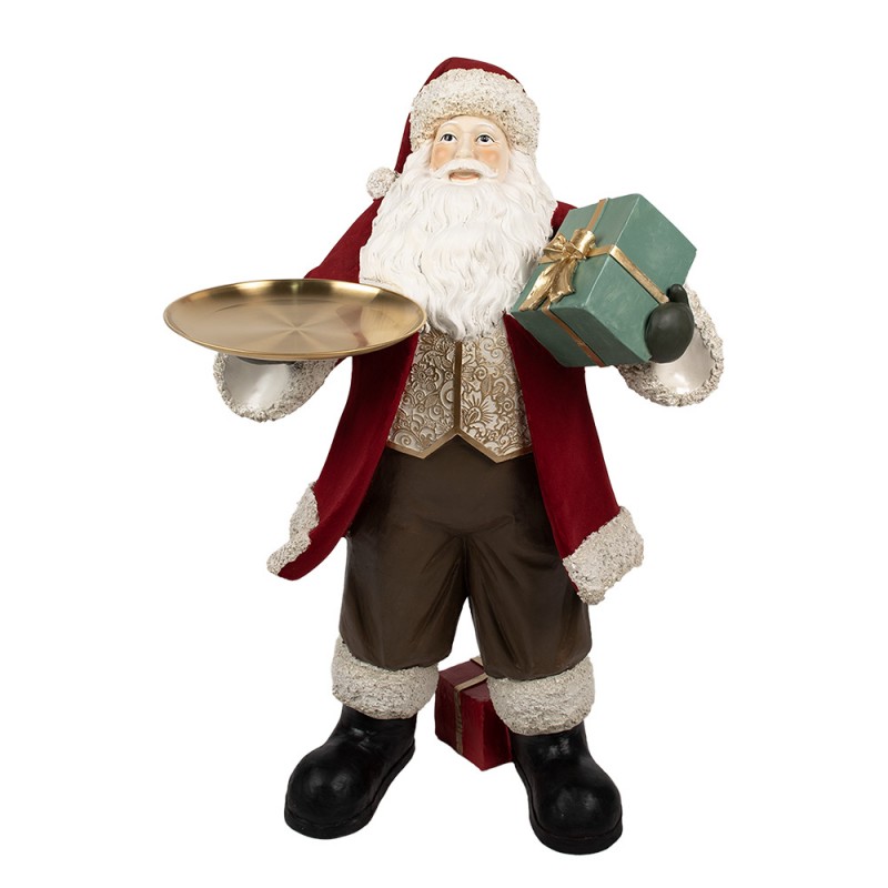 5PR0140 Statuetta decorativa di Natale Babbo Natale  56x50x91 cm Rosso Plastica