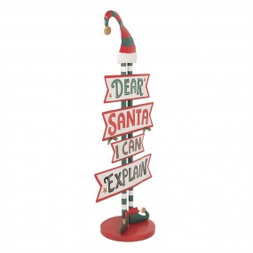 25Y1252 Christmas Decoration Sign 50x27x106 Red White Metal