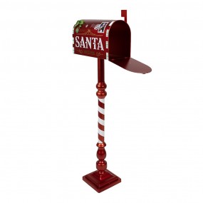 25Y1253 Décoration de Noël Boîte aux lettres 33x18x99 cm Rouge Fer