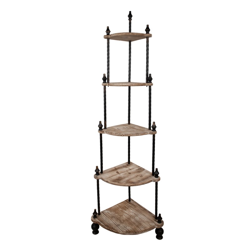 65763 Rack 45x45x184 cm Brown Wood Metal