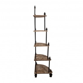 265763 Rack 45x45x184 cm Brown Wood Metal