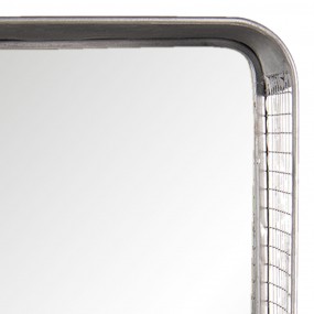 252S184 Mirror 28x57 cm Grey Iron Rectangle Large Mirror