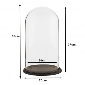 26GL1270 Glocke Ø 23x39 cm Glas Rund Glasglocke