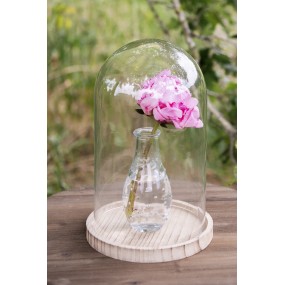 26GL2171 Cloche Ø 23x29 cm Glass Round Glass Bell Jar