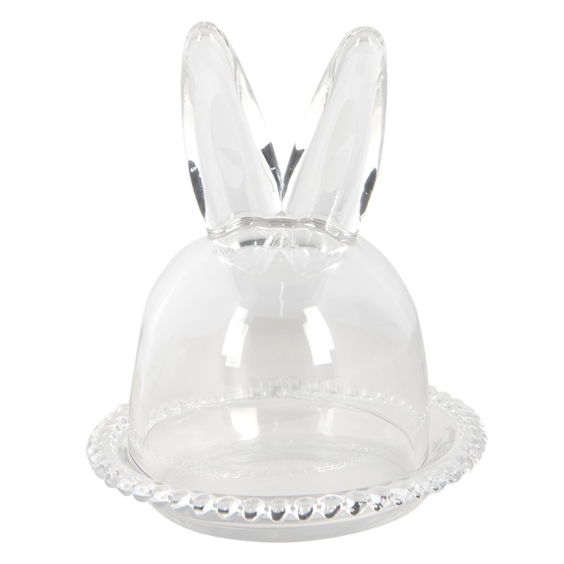 6GL3376 Cloche Lapin Ø 14x16 cm Verre Cloche en Verre