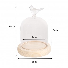 26GL4472 Cloche Ø 10x14 cm Transparent Glass