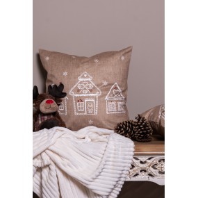 2GBB22 Cushion Cover 45x45 cm Brown Polyester Gingerbread house Pillow Cover