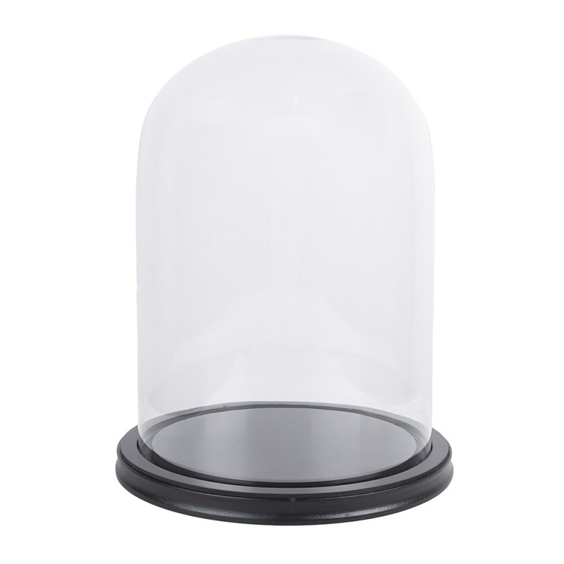 MT6GL3368 Cloche Ø 23x29 cm Transparent Glass Wood