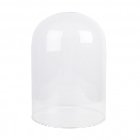 2MT6GL3368 Cloche Ø 23x29 cm Transparent Verre Bois