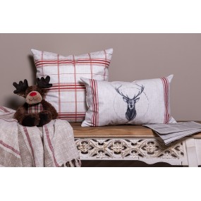 2NWV24-1 Cushion Cover 45x45 cm Beige Polyester Deer Pillow Cover