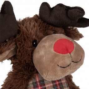 2TW0587 Stuffed toy Reindeer 35 cm Brown Plush