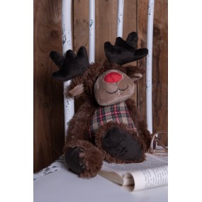 2TW0587 Stuffed toy Reindeer 35 cm Brown Plush