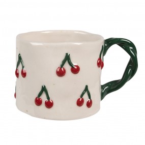 26CEMU0149 Mug 200 ml Beige Ceramic Cherries Tea Mug