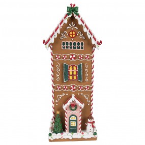 26PR4250 Lebkuchenhaus 17x14x40 cm Braun Kunststoff Pfefferkuchenhaus