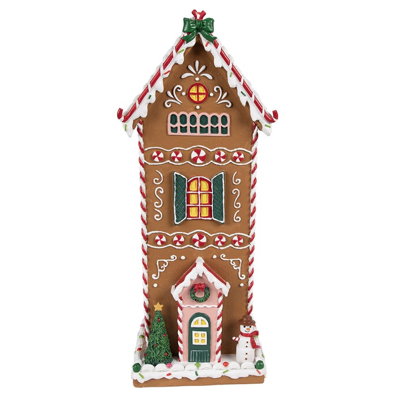 6PR4250 Lebkuchenhaus 17x14x40 cm Braun Kunststoff Pfefferkuchenhaus