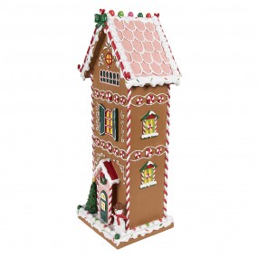 26PR4250 Lebkuchenhaus 17x14x40 cm Braun Kunststoff Pfefferkuchenhaus