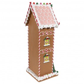 26PR4250 Lebkuchenhaus 17x14x40 cm Braun Kunststoff Pfefferkuchenhaus