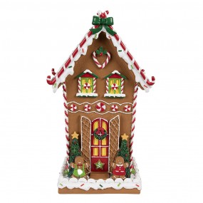 26PR4251 Gingerbread house 18x14x31 cm Brown Plastic Gingerbread house