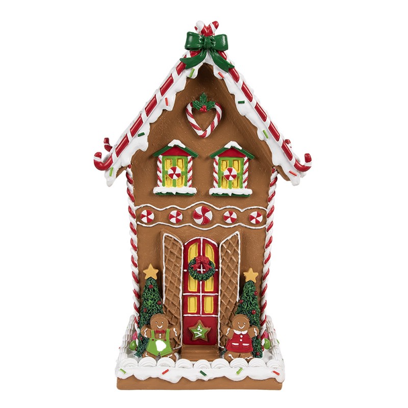 6PR4251 Lebkuchenhaus 18x14x31 cm Braun Kunststoff Pfefferkuchenhaus