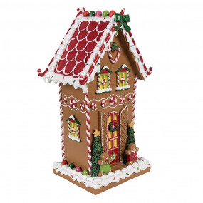 26PR4251 Gingerbread house 18x14x31 cm Brown Plastic Gingerbread house