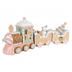 26PR4266 Christmas Decoration Train 45x12x19 cm Beige Plastic