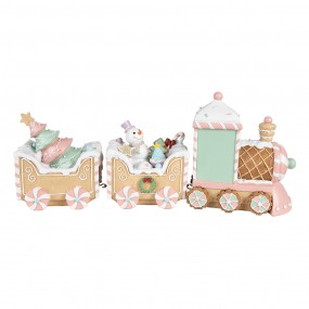 26PR4266 Christmas Decoration Train 45x12x19 cm Beige Plastic