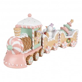 26PR4266 Christmas Decoration Train 45x12x19 cm Beige Plastic