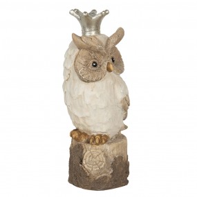 26PR2968 Figurine Owl 12x9x25 cm Brown Beige Polyresin Home Accessories