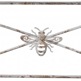 25Y1244 Garden Table 112x50x86 cm White Brown Iron Bee