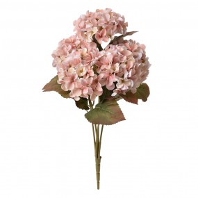 26PL0302 Fleur artificielle Hortensia 44 cm Rose Plastique Plante artificielle