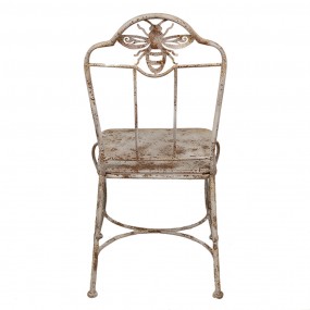 26Y5621 Garden Chair 47x47x91 cm White Brown Iron