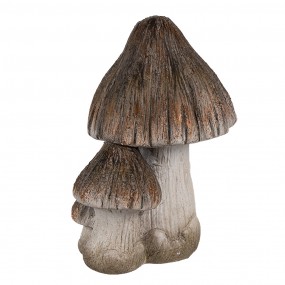 26CE1766 Décoration Champignon 10x8x13 cm Marron Blanc Céramique