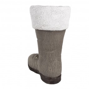 26MG0047 Weihnachtsdekorationsfigur Stiefel 37x23x43 cm Grau Keramikmaterial