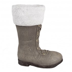 26MG0047 Weihnachtsdekorationsfigur Stiefel 37x23x43 cm Grau Keramikmaterial