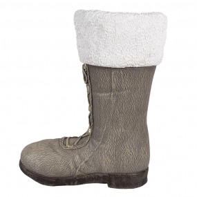 26MG0047 Weihnachtsdekorationsfigur Stiefel 37x23x43 cm Grau Keramikmaterial