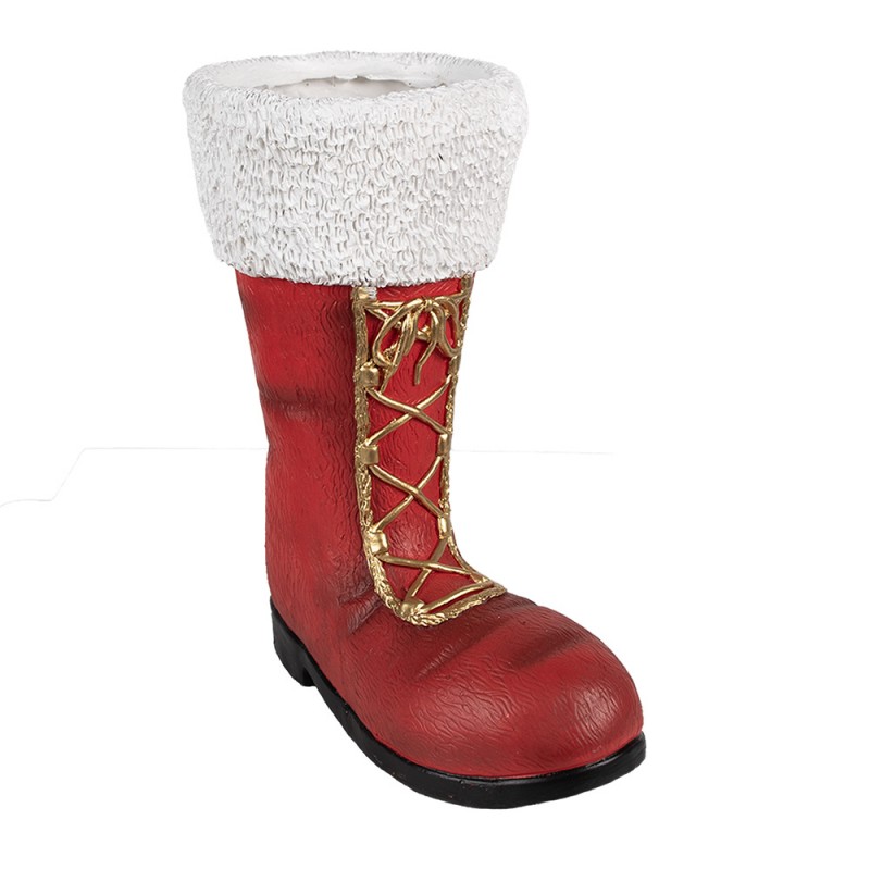 6MG0048 Christmas Decoration Figurine Boots 32x19x36 cm Red Ceramic material